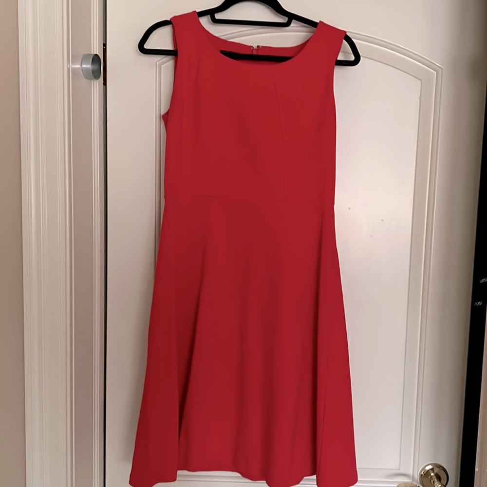 Talbots sleeveless red dress